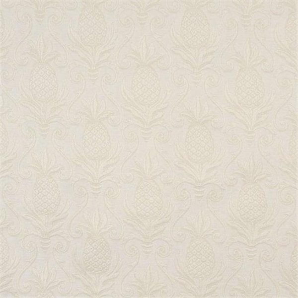 Designer Fabrics Designer Fabrics E519 54 in. Wide Ivory White; Pineapple Jacquard Woven Upholstery Grade Fabric E519 - main